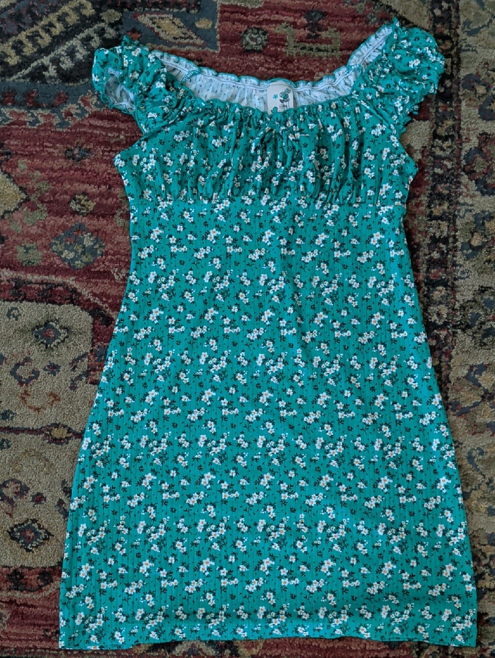 Green Floral Mini Sundress